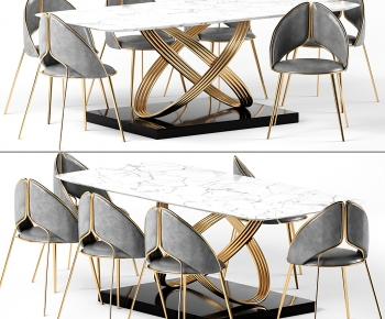 Modern Dining Table And Chairs-ID:658344035