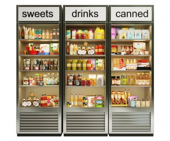 现代超市零食饮料商品货物冷藏保温展示柜-ID:360579013