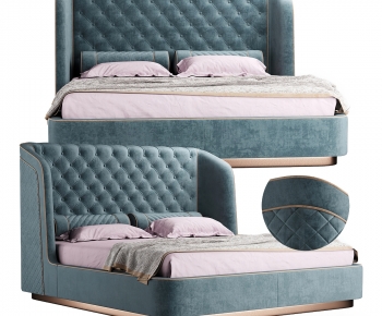 Modern Double Bed-ID:866878035