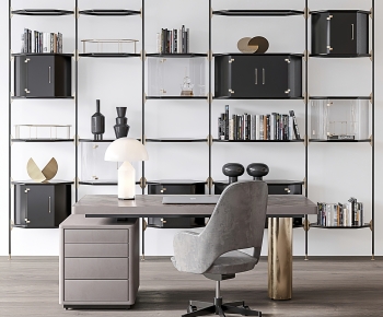 Modern Computer Desk And Chair-ID:296176919