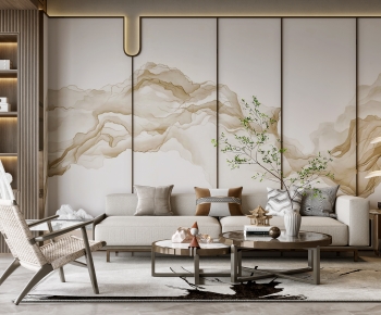 New Chinese Style Sofa Combination-ID:817461975