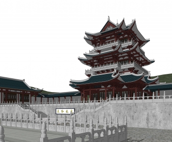 Chinese Style Ancient Architectural Buildings-ID:119507076