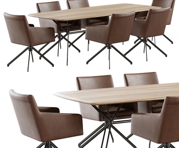 Modern Dining Table And Chairs-ID:707952981
