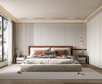 Modern Wabi-sabi Style Bedroom-ID:677077053