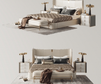 Modern Double Bed-ID:930380116
