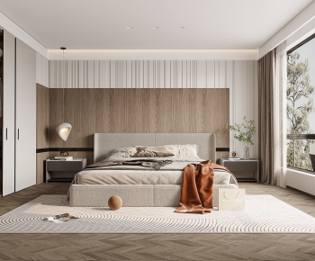 Modern Wabi-sabi Style Bedroom-ID:258625982