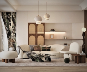 Wabi-sabi Style A Living Room-ID:270972015