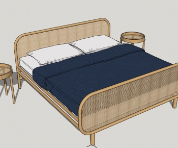 Nordic Style Double Bed-ID:572609905