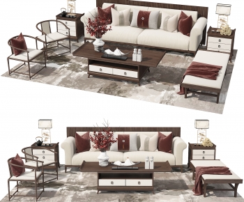 New Chinese Style Sofa Combination-ID:716408978