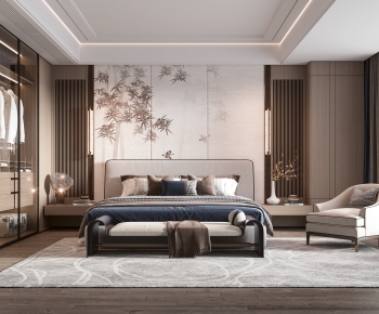 New Chinese Style Bedroom-ID:739799029