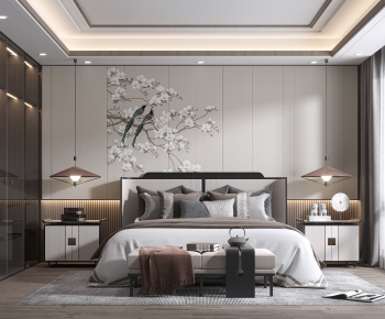 New Chinese Style Bedroom-ID:954298976