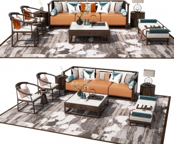 New Chinese Style Sofa Combination-ID:441175944