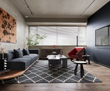 Modern A Living Room-ID:785234936