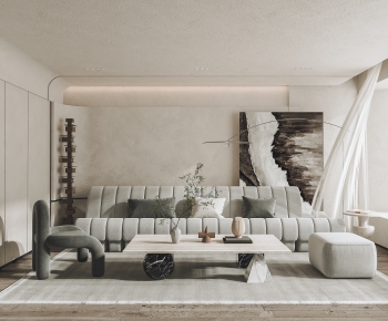 Wabi-sabi Style A Living Room-ID:815489334