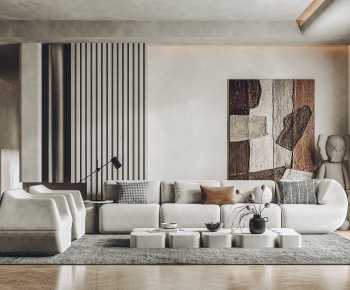 Wabi-sabi Style A Living Room-ID:504009759