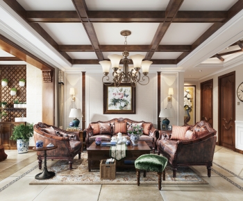 American Style A Living Room-ID:605802064