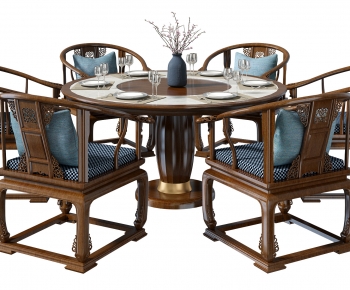 New Chinese Style Dining Table And Chairs-ID:467535024