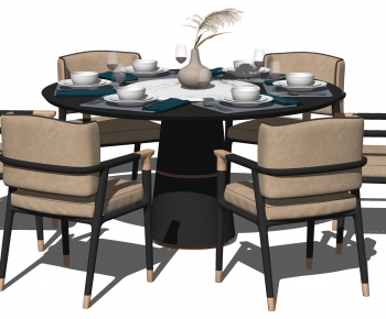 Modern Dining Table And Chairs-ID:919863947