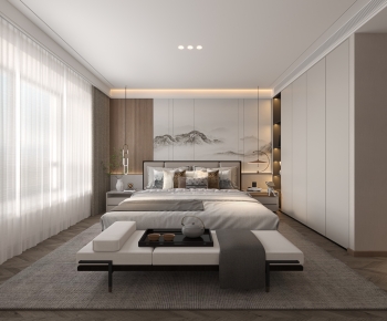 New Chinese Style Bedroom-ID:399976975