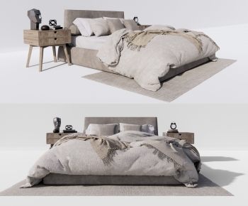 Modern Double Bed-ID:988884933