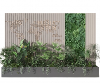 现代绿植堆展示区 植物墙-ID:504479469