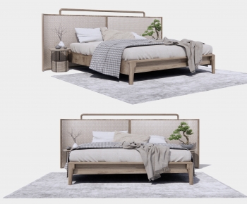 New Chinese Style Double Bed-ID:625907909
