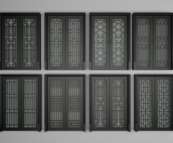 New Chinese Style Double Door-ID:369991066