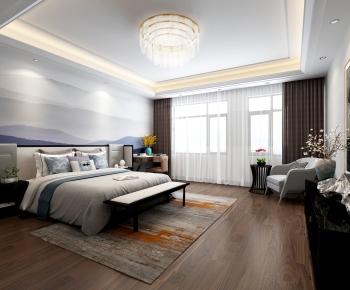 New Chinese Style Bedroom-ID:707881936
