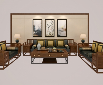 New Chinese Style Sofa Combination-ID:177400116