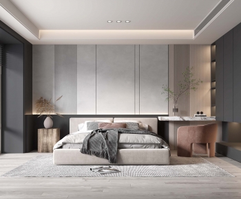 Modern Wabi-sabi Style Bedroom-ID:830408104