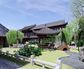 Chinese Style Ancient Architectural Buildings-ID:502319378
