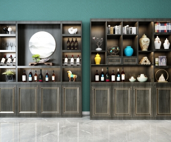 New Chinese Style Wine Cabinet-ID:901499035