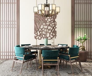 New Chinese Style Dining Table And Chairs-ID:510325919