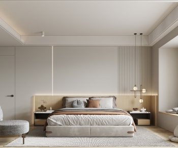Modern Wabi-sabi Style Bedroom-ID:907167916