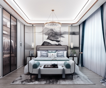 New Chinese Style Bedroom-ID:725260023