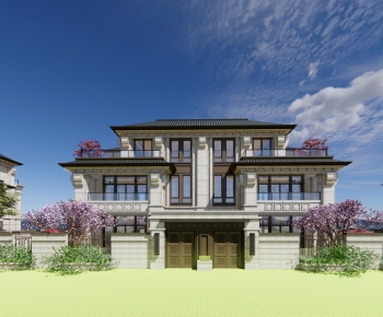New Chinese Style Villa Appearance-ID:918220044