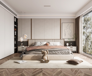 Modern Wabi-sabi Style Bedroom-ID:829422003