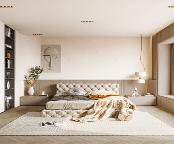 Modern Wabi-sabi Style Bedroom-ID:705245971