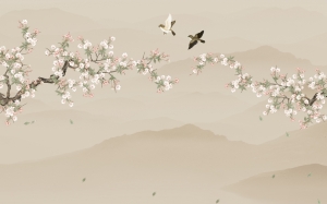 新中式花鸟壁纸-ID:167434935