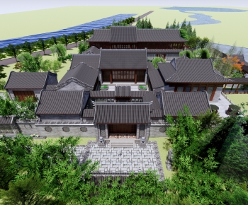 Chinese Style Villa Appearance-ID:431665901