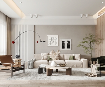 Wabi-sabi Style A Living Room-ID:699857003