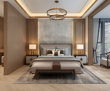 New Chinese Style Bedroom-ID:937728995