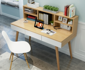 Modern Computer Desk And Chair-ID:263143069