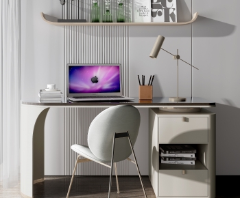 Modern Computer Desk And Chair-ID:726485011