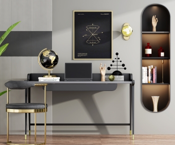 Modern Computer Desk And Chair-ID:311337952