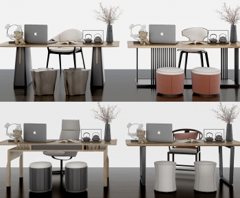 Modern Computer Desk And Chair-ID:913966897