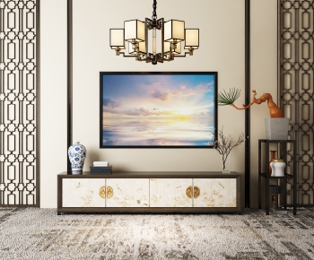 New Chinese Style TV Cabinet-ID:390707022