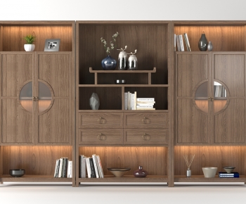 New Chinese Style Bookcase-ID:542490969