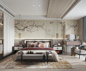 New Chinese Style Bedroom-ID:556581029