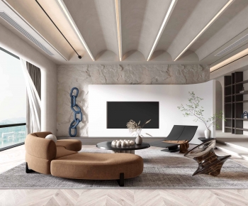 Wabi-sabi Style A Living Room-ID:980690009